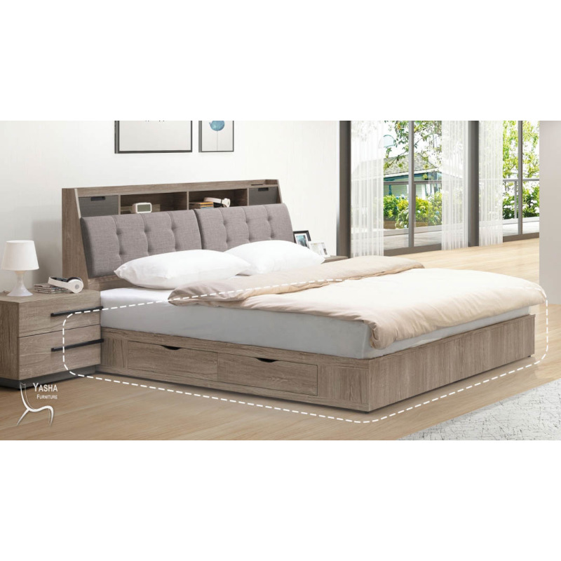 B137-06 奧蘭多6尺二抽收納床底 (F661+F662)