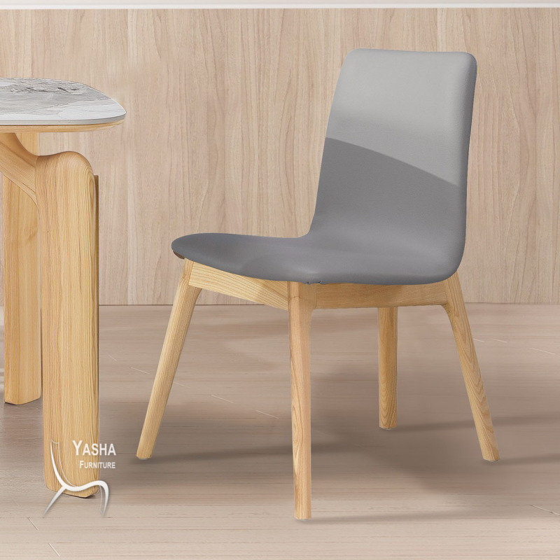 B518-03 莫爾栓木原木餐椅 (A106)(灰皮)