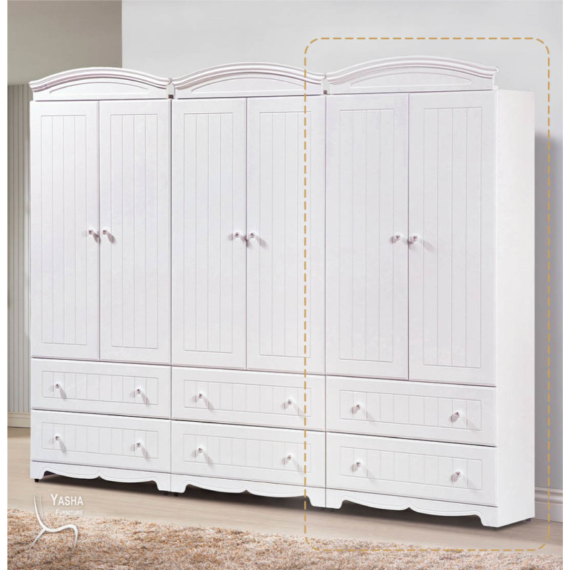 B166-02 瑪莎白色2.7尺衣櫥 (3104)