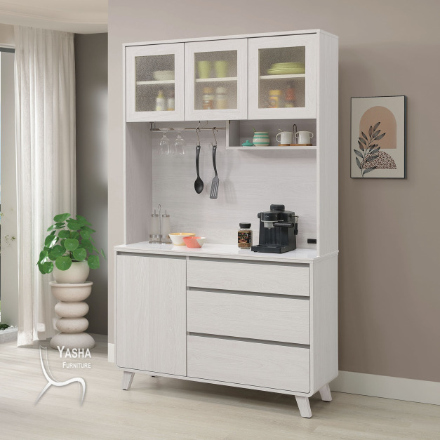 B441-03 瑞莎4尺收納櫃組(M352+J213+J211岩板)