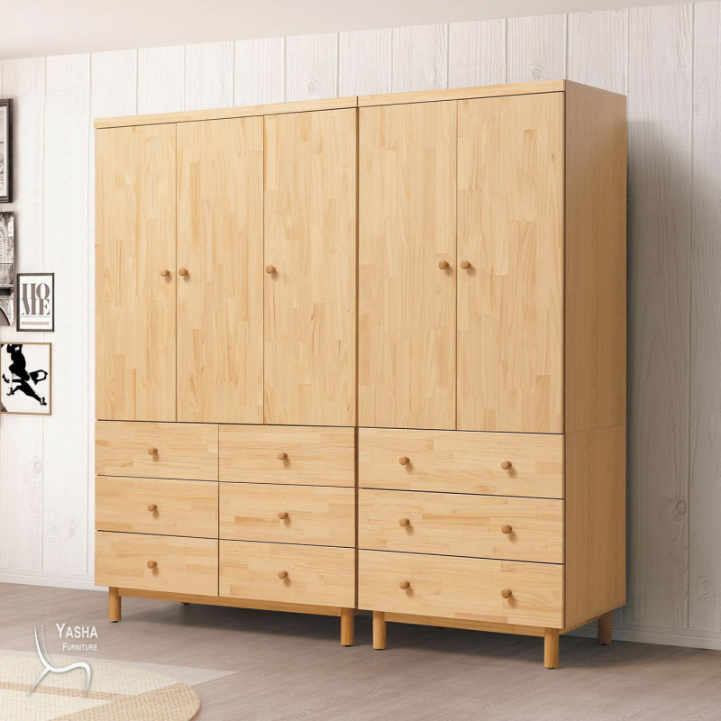 B151-01 哥本哈根實木7尺組合衣櫥(D808+D809)