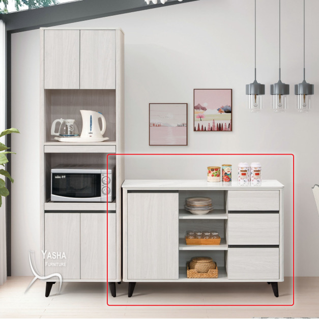 B448-01 卡森4尺收納櫃下座(J109+J109岩板)