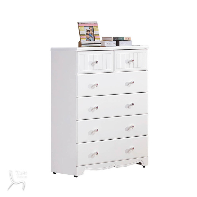B165-05 瑪莎白色五斗櫃 (3102)
