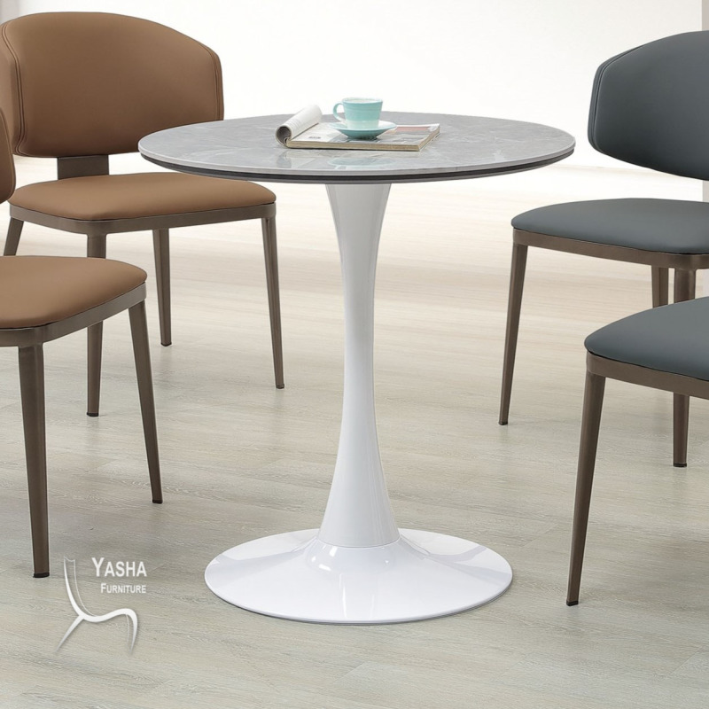 B509-04 奧利2.3尺岩板圓餐桌(T814)