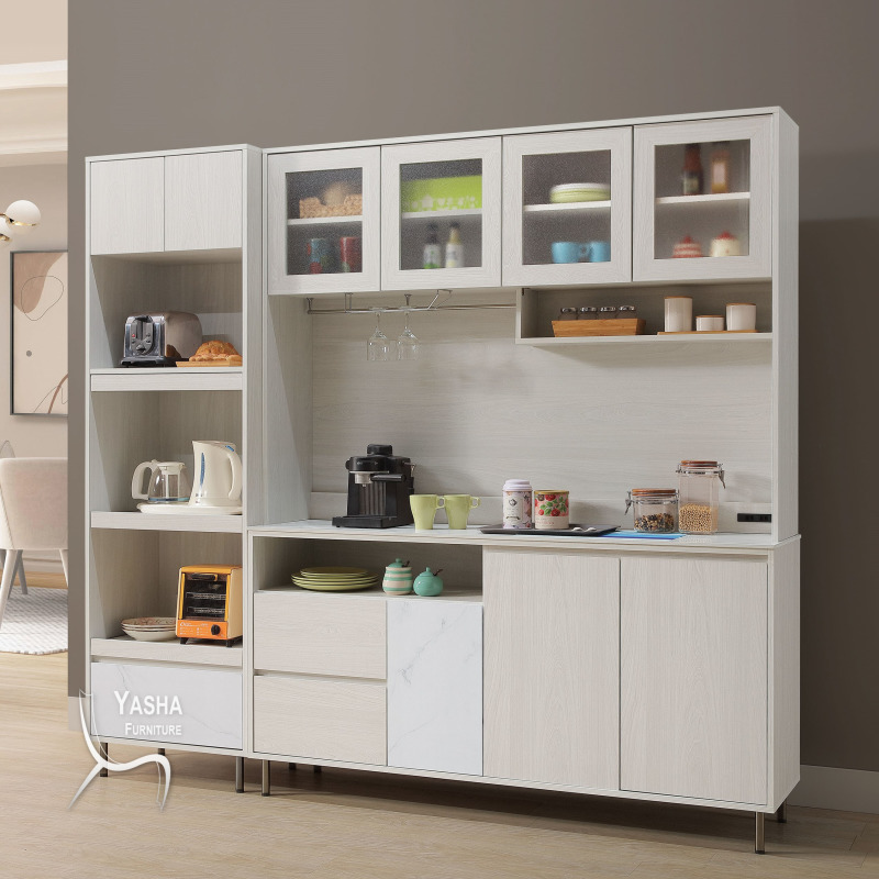 B443-02 泰倫5.3尺收納櫃組(L115+J214+J212岩板)