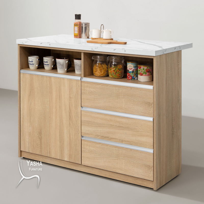 B416-01 雨果原木4尺吧台中島 (J721+J722)