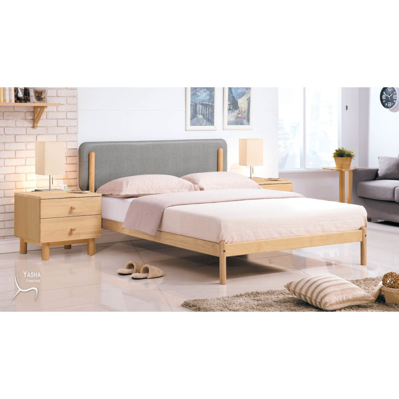 B149-07 羅德北歐本色5尺床台(皮面)(B653)