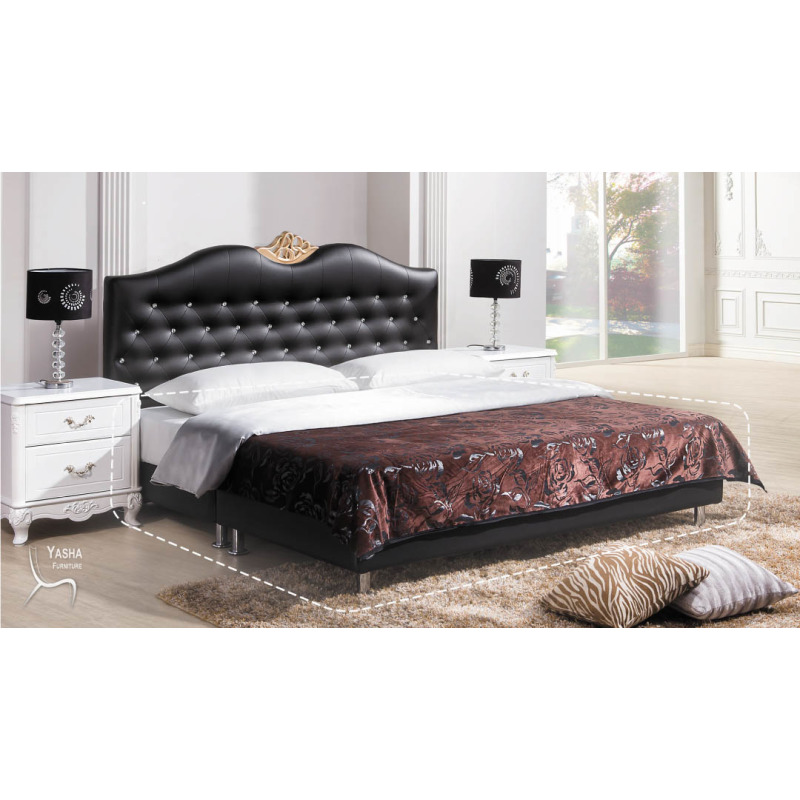 B155-06 黑色5尺皮革床底 (500-B)