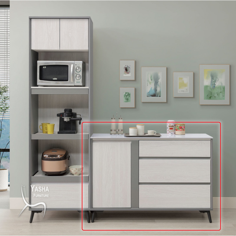 B440-01 科琳4尺收納櫃下座 (M154+J211岩板)