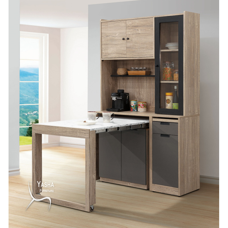 B424-01 雨果4尺桌收納櫃組(H347+G523-2+J715)