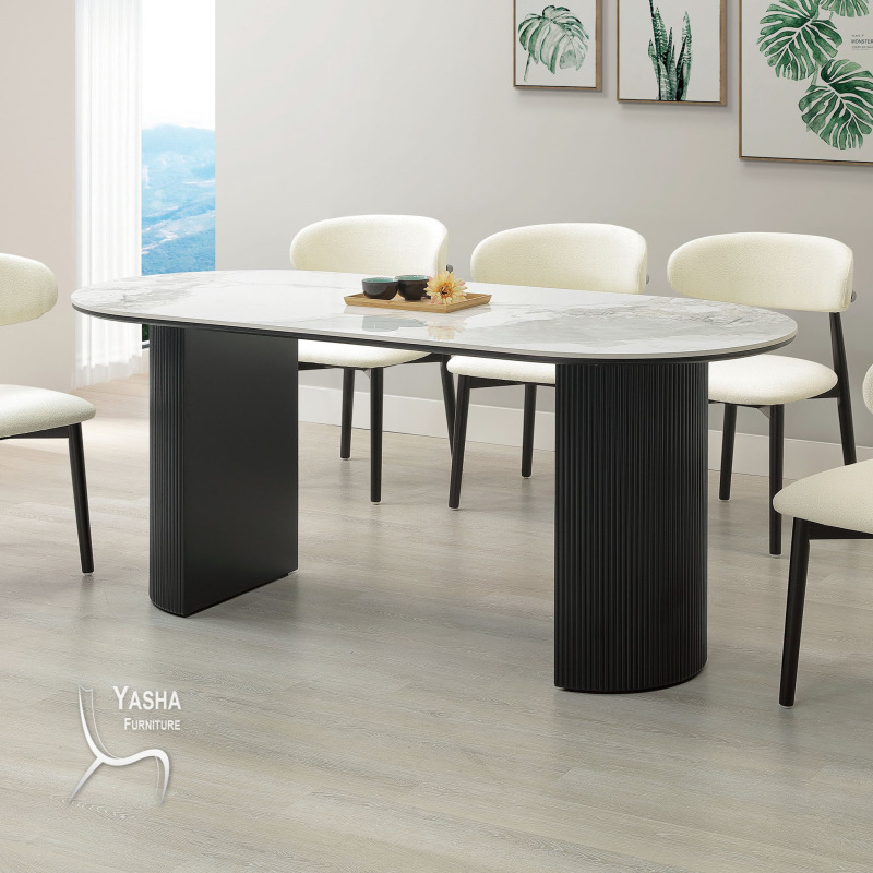 B479-01 艾許莉6尺岩板餐桌 (B05)(黑)