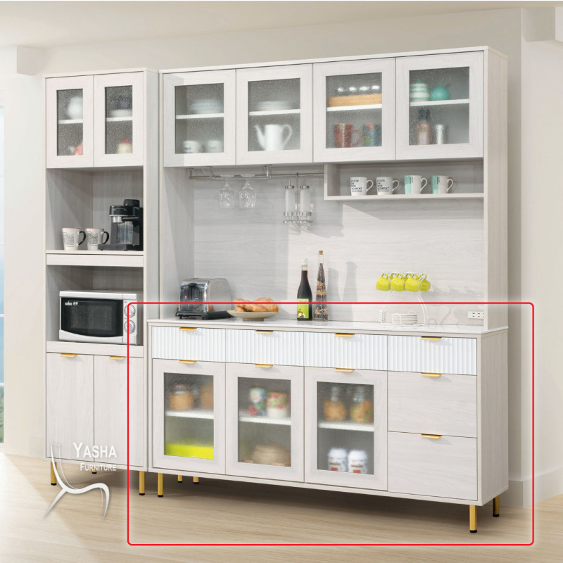 B436-03 黛妮5.3尺收納櫃下座 (J254+J212岩板)