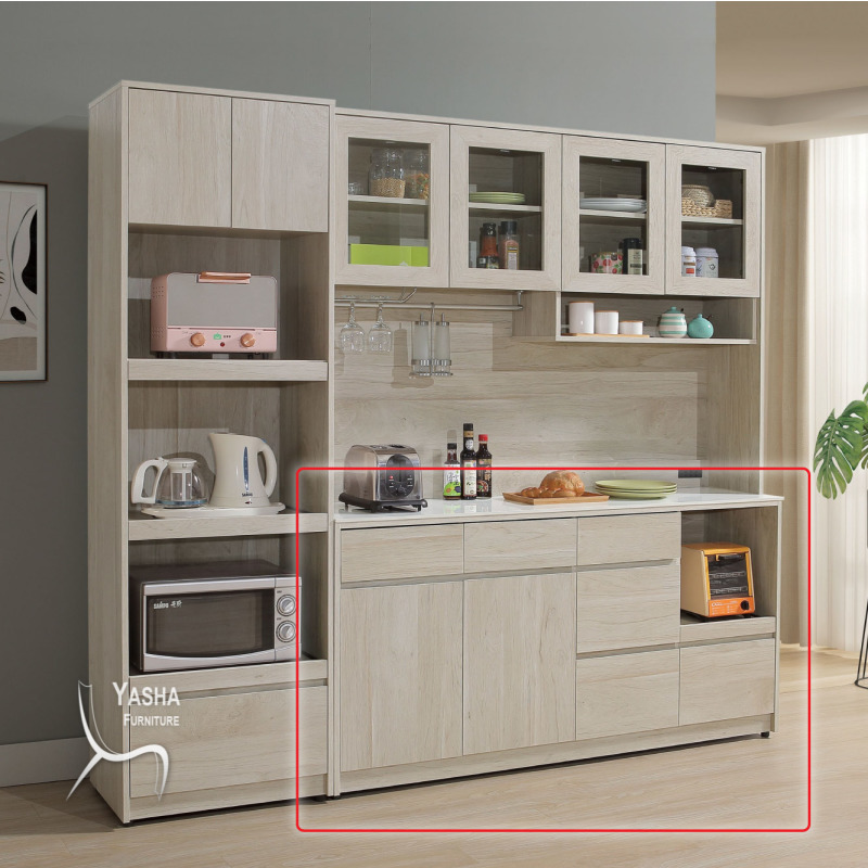 B450-03 羅布森5.3尺收納櫃下座 (L781+J212岩板)