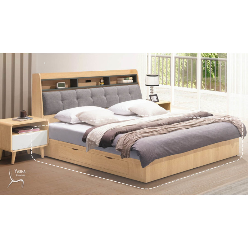 B118-06 貝克6尺四抽收納床底 (F657x2)