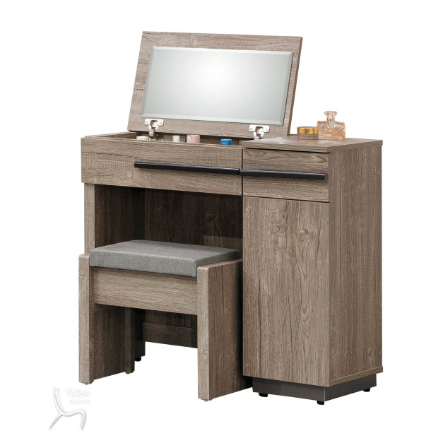 B138-06 布拉格2.7尺掀鏡台 (含椅)(G208+G209椅)