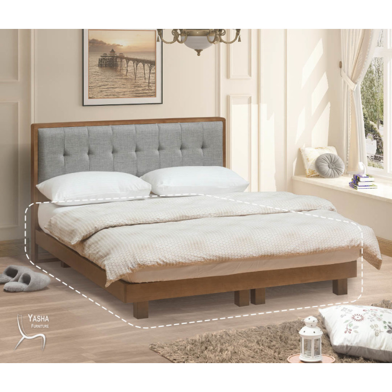 B185-02 哥本哈根淺胡桃5尺懸空床底(D813)