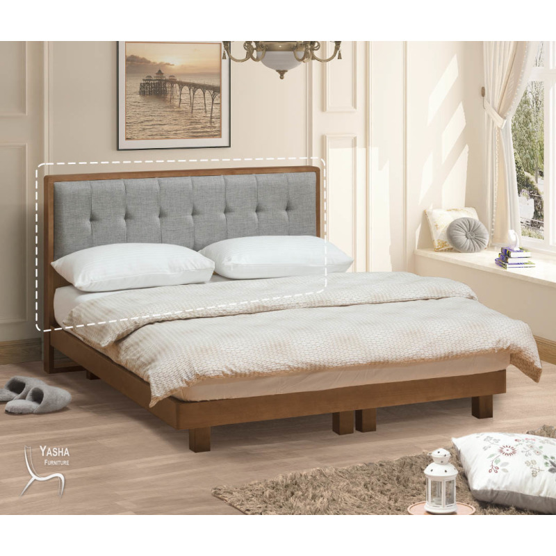 B185-03 哥本哈根淺胡桃6尺床頭片(D812)