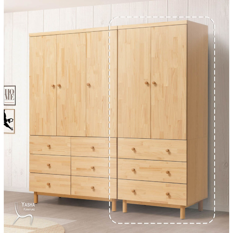 B151-03 哥本哈根實木3×7尺衣櫥 (D808)