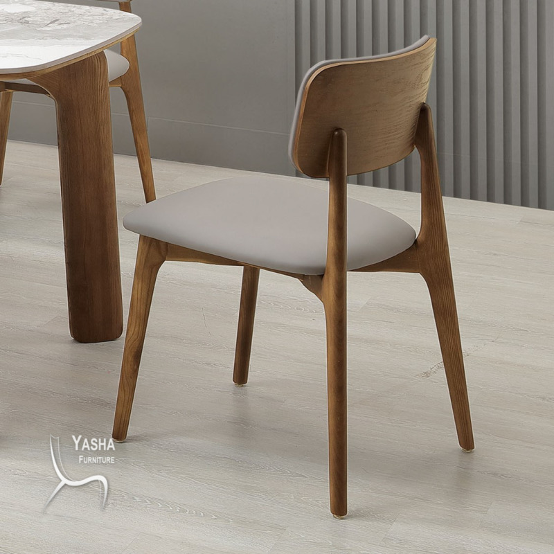 B525-03 米亞胡桃實木餐椅 (L06)(胡桃)