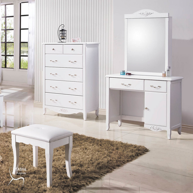 B160-05 艾莉歐風3尺鏡台(含椅)(S103+S210)