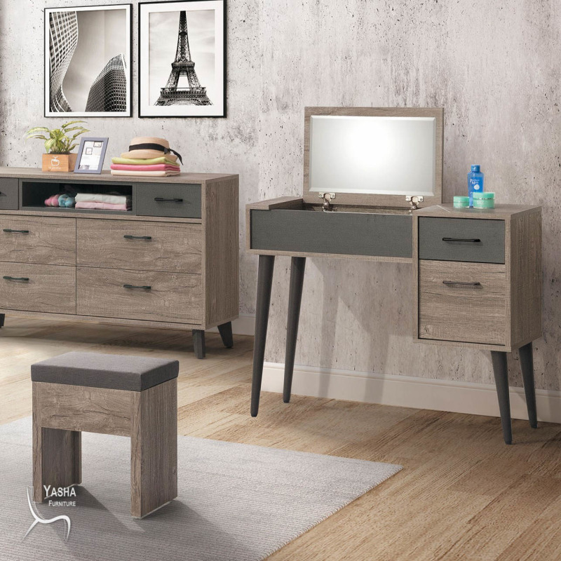 B114-09  奧蘭多3尺掀鏡台 (含椅)(F305+F306)