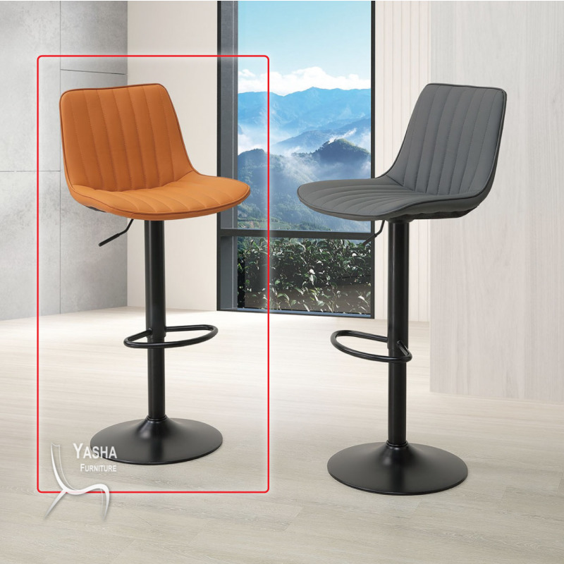 B549-07 雷克升降吧椅 (007)(橘皮)