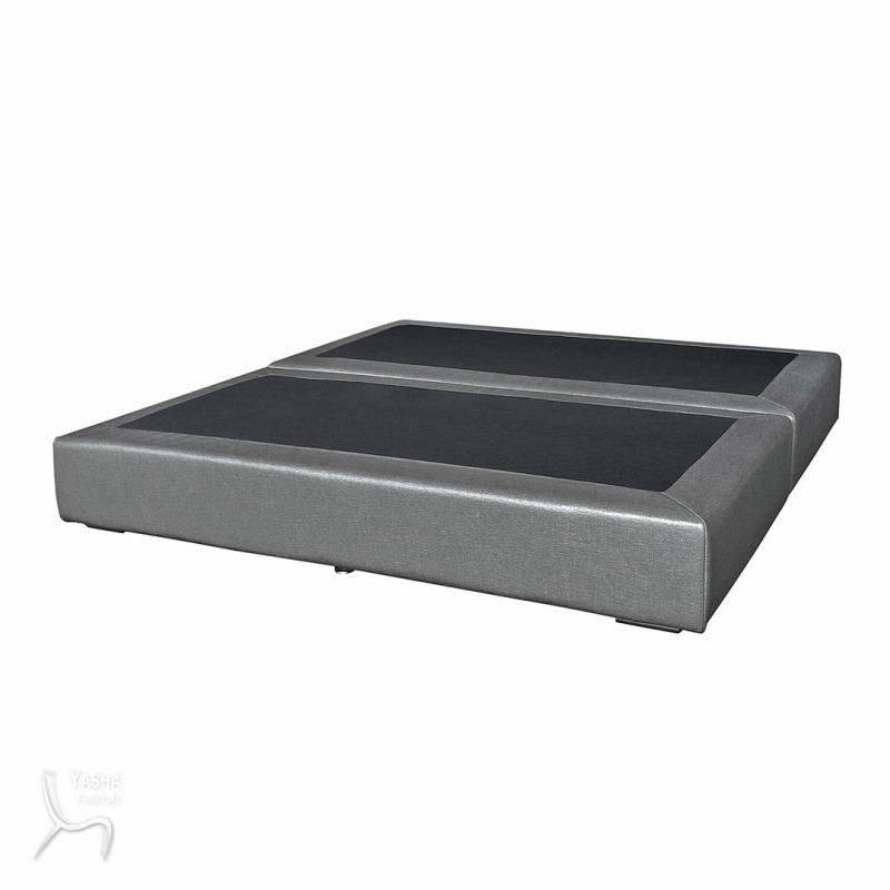 B196-04 深灰5尺皮革厚床底 (貓抓皮)(H921)