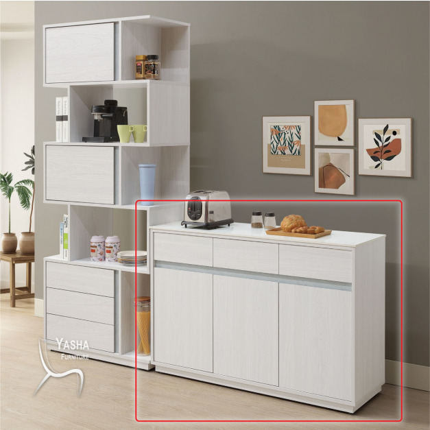 B431-03 沃克4尺岩板收納櫃(HY830+J211岩板)