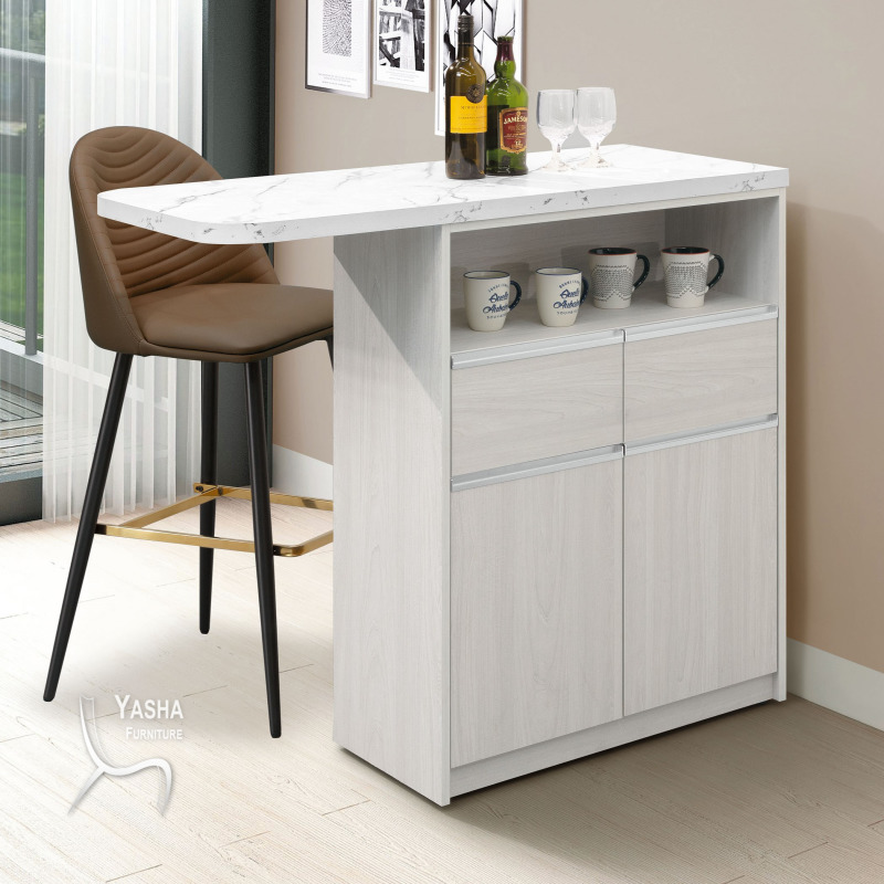 B418-02 雨果白榆木4尺吧台 (J730+J729)