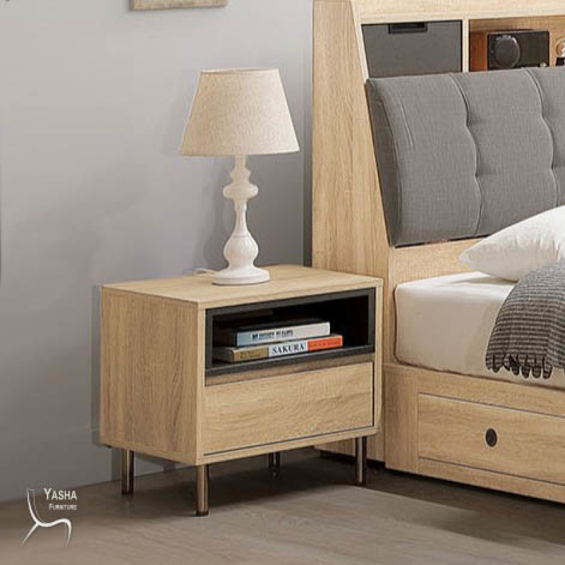 B132-07 布萊恩一抽床頭櫃 (L151)