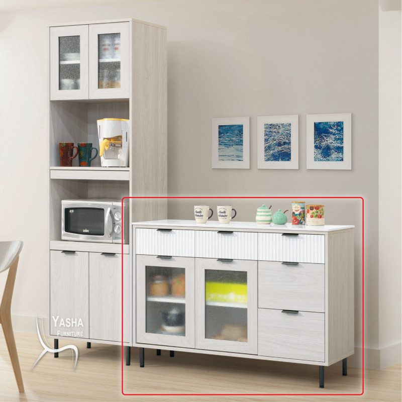 B446-01 赫本4尺收納櫃下座(J211+J211岩板)