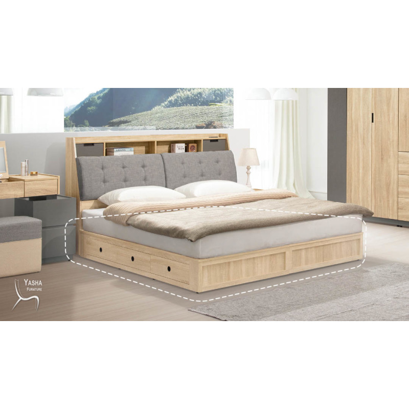 B127-06 奧斯陸6尺三抽收納床底(D204+D204-1)