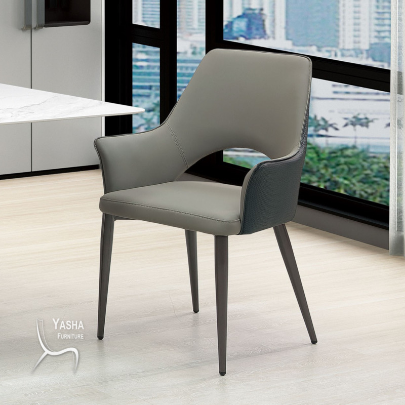 B477-02 馬科斯餐椅 (M96)(深灰／編織)