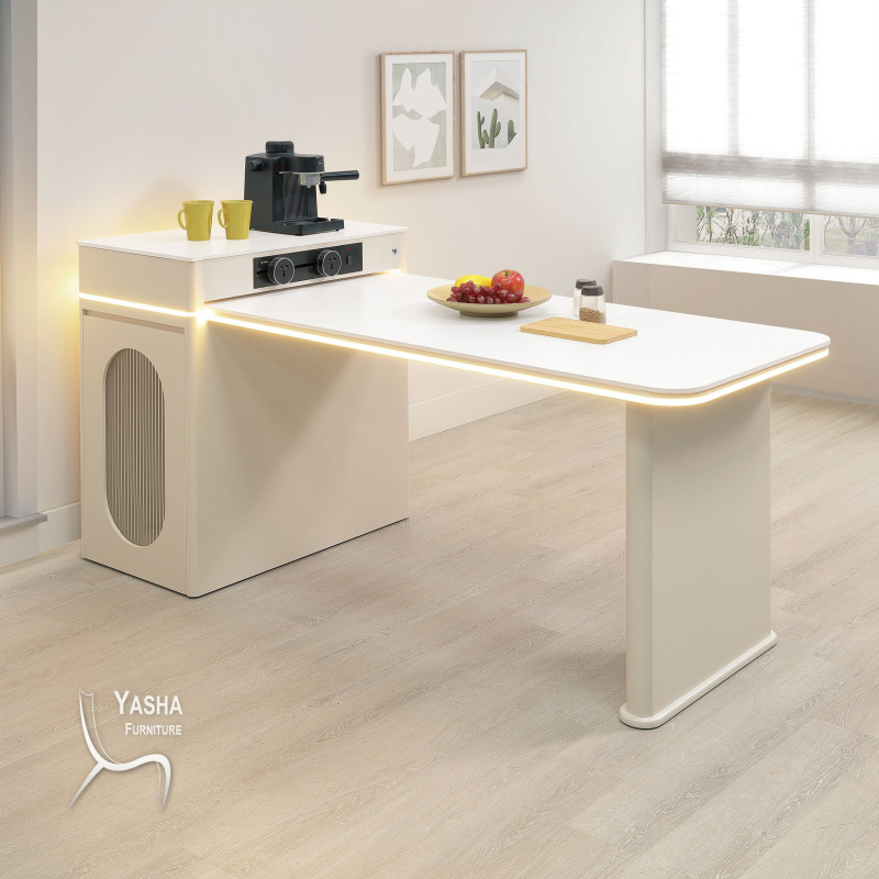 B411-02 布蘭達5尺岩板伸縮島台桌 (K11木腳)