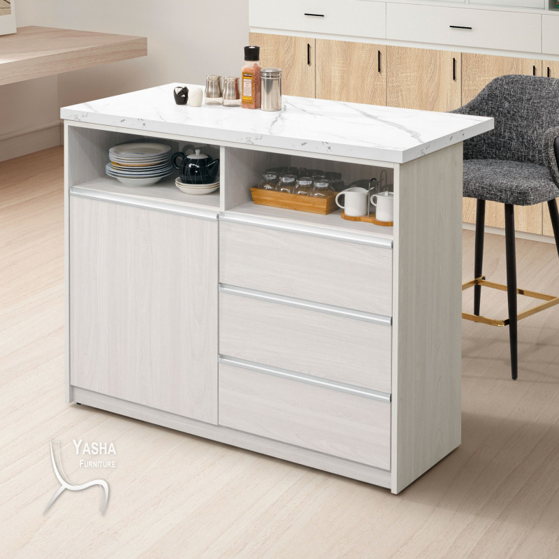 B416-02 雨果白榆木4尺吧台中島 (J724+J722)