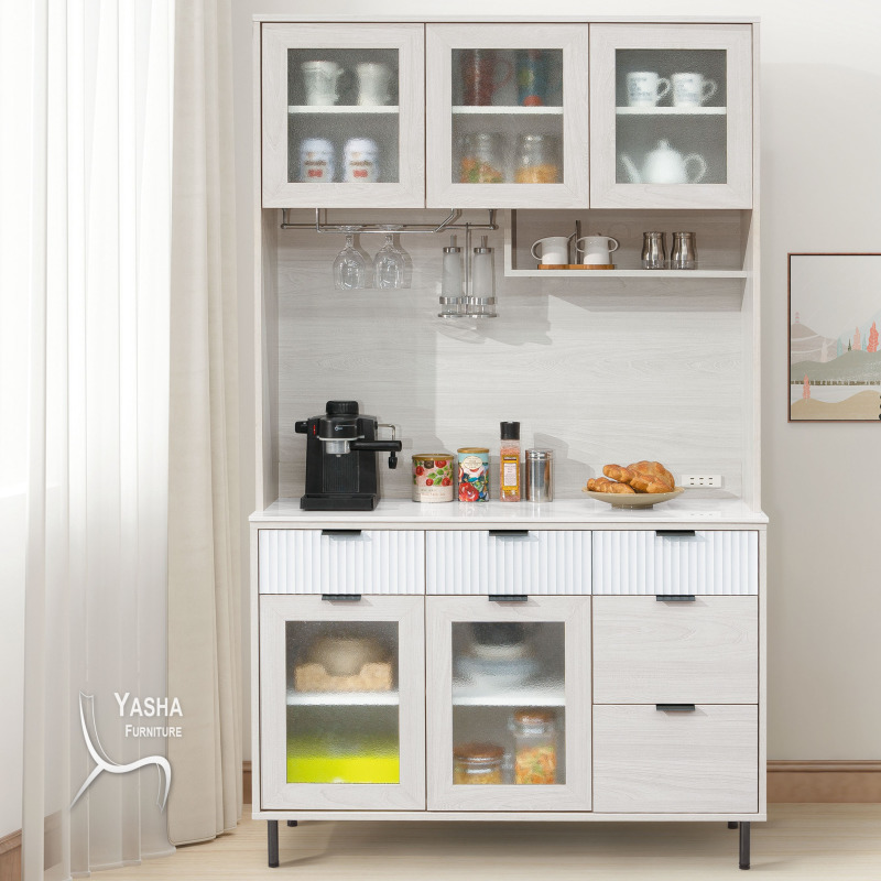 B445-03 赫本4尺收納櫃組(J211+J213+J211岩板)