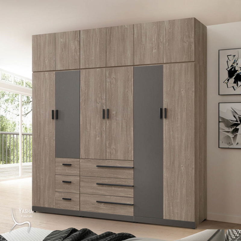 B139-01 布拉格8尺組合高衣櫥
(G210+G211+G212+G213×3)