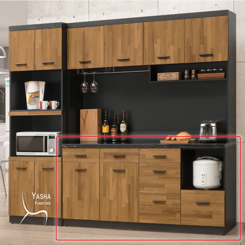 B460-03 科隆5.3尺石面餐櫃下座(D154+黑石)