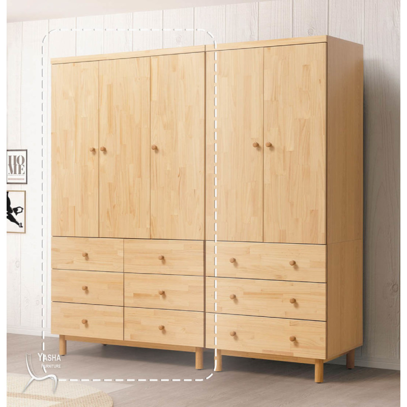 B151-02 哥本哈根實木4×7尺衣櫥 (D809)