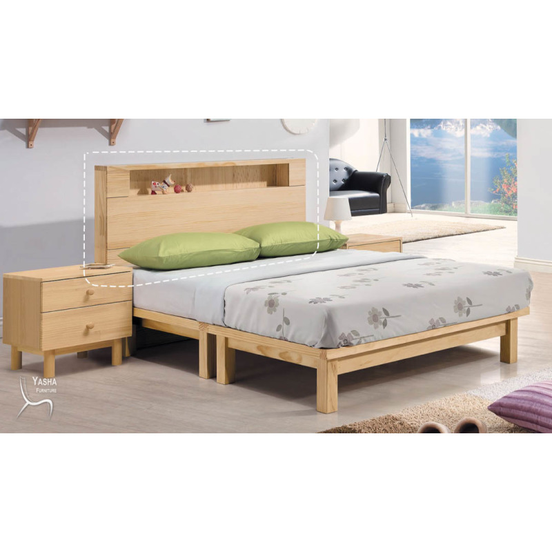 B150-03 羅本北歐全實木6尺床頭片 (K208)