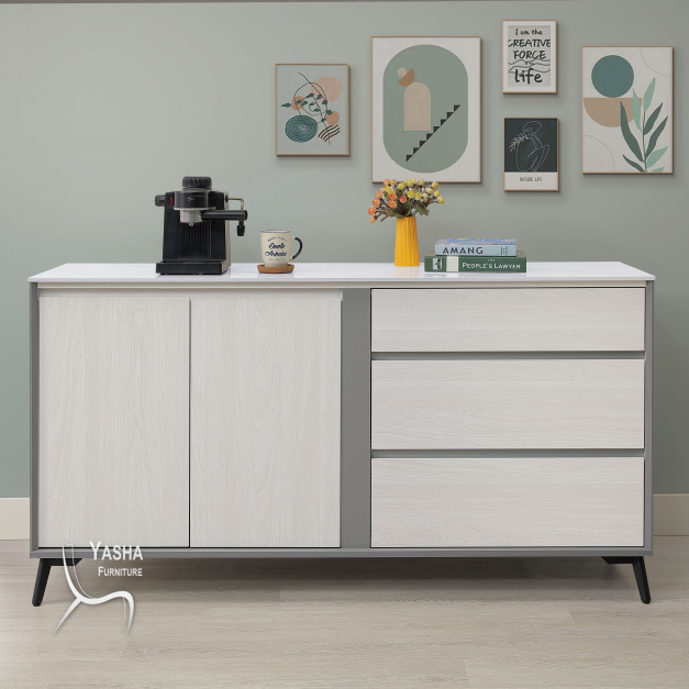 B440-02 科琳5.3尺收納櫃下座 (M171+J212岩板)