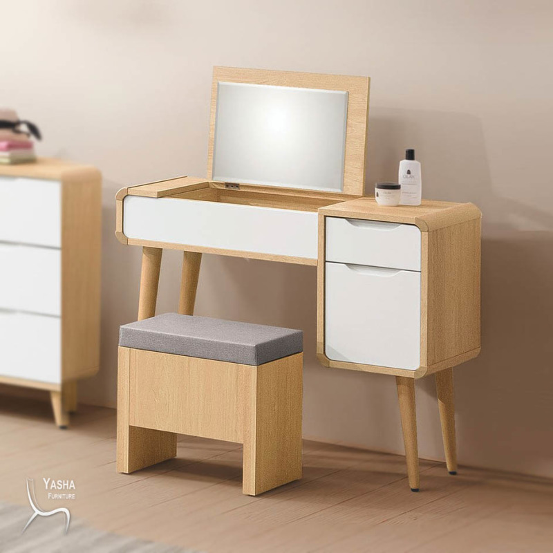 B118-09 喬迪3尺掀鏡台 (含椅)(F463+F406)