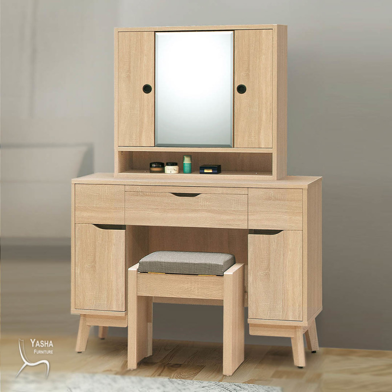 B127-11 奧斯陸3.3尺旋轉鏡台 (含椅)(D207+D208)