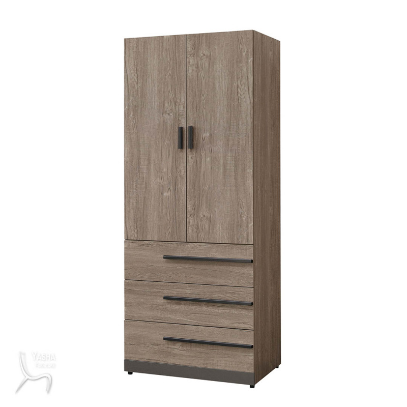 B139-03 布拉格2.7尺三大抽衣櫥 (G211)