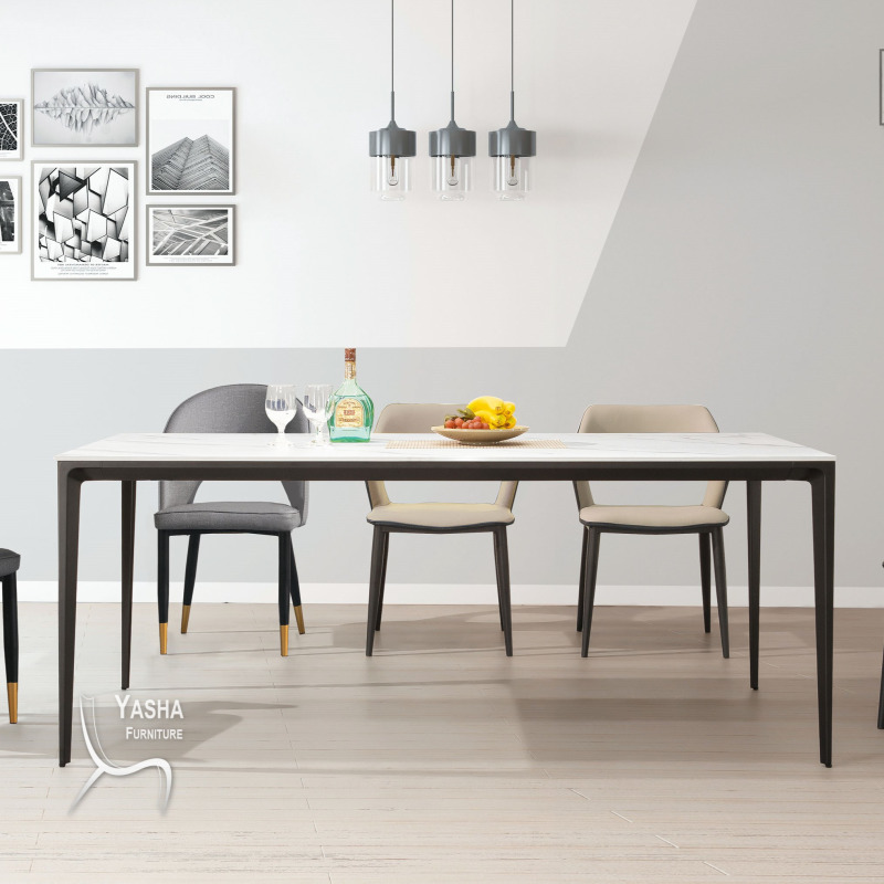 B492-01 弗雷迪6尺鋁合金岩板餐桌 (1822)