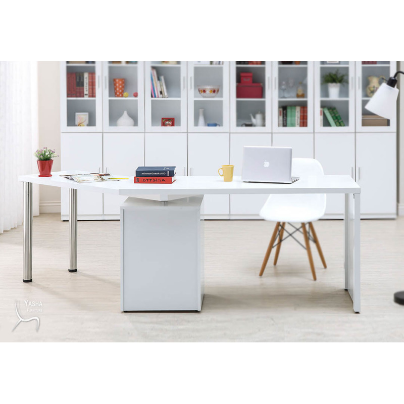 B568-05 艾美白色1.3尺二門書櫃(右開) (S782)