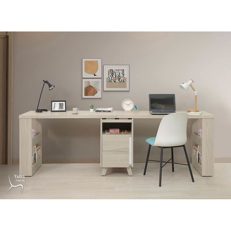 B554-06 萊米克8尺雙人書桌組(HY933×2+HY935×2+HY936)