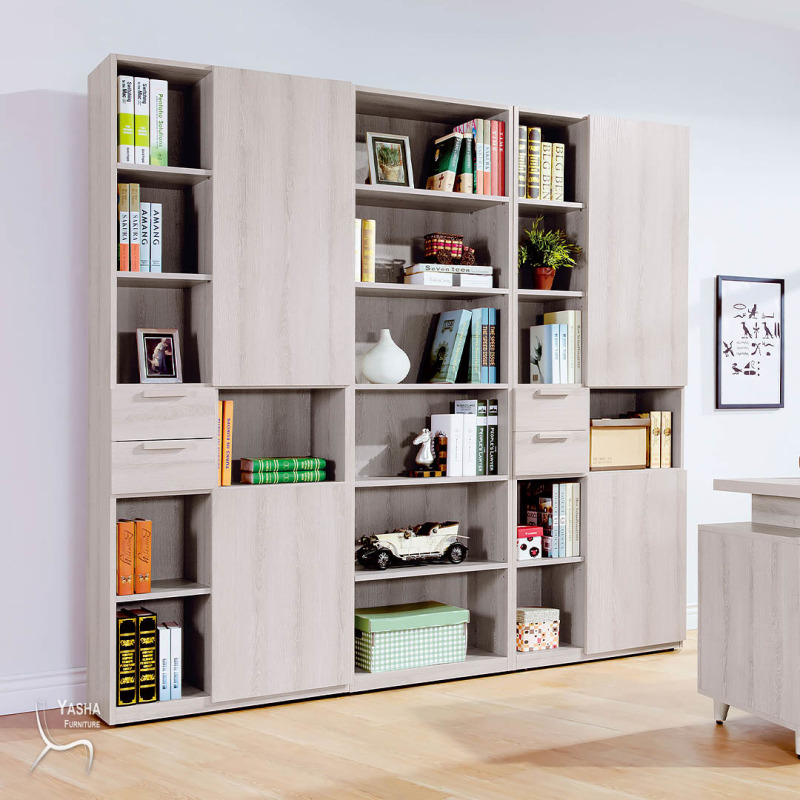 B558-01 珊蒂7尺系統式組合書櫃(C107×2+C108)