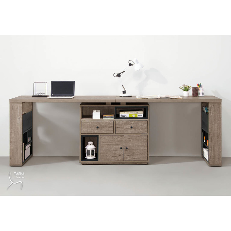 B572-03 艾爾頓5.8尺L型功能桌組 
(G252+G253×2+G254×2)