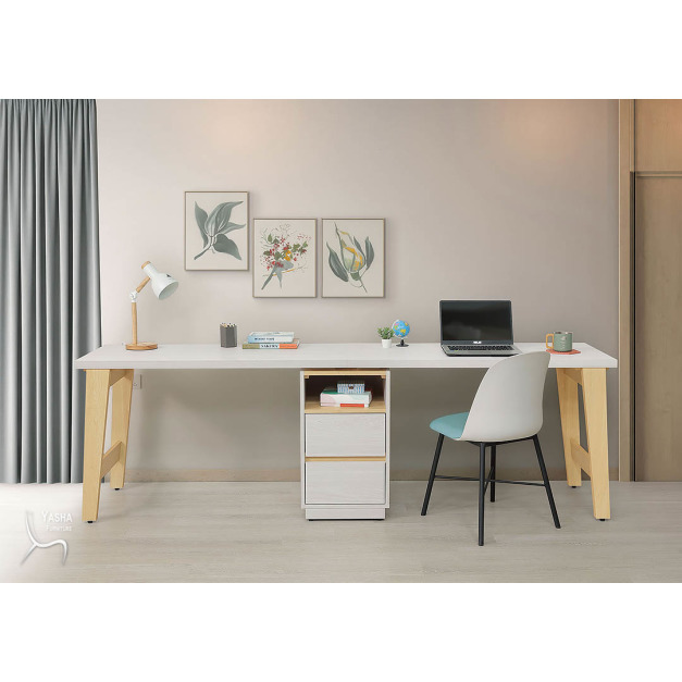 B557-04 泰勒8尺雙人書桌組(M121×2+M123×2+M124)